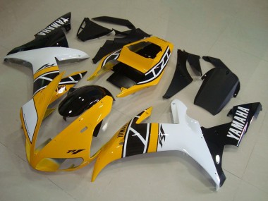 Migliori Carena Moto Yamaha YZF R1 2002-2003 - Giallo Bianco Nero Anniversary