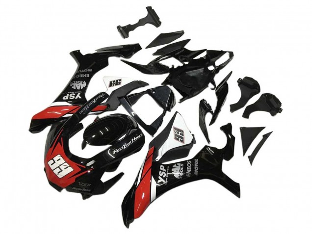 Migliori Carena Moto Yamaha YZF 1000 R1 2020-2025 - Nero Lucido Bianco Rosso YSP ENEOS Motul 99