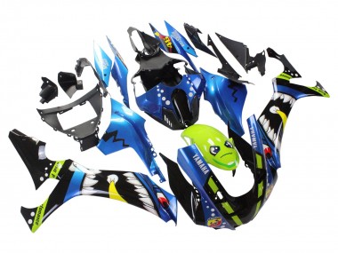Migliori Carena Moto Yamaha YZF 1000 R1 2020-2025 - Blu Verde Nero Squalo