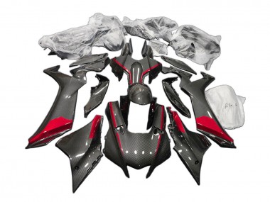 Migliori Carena Moto Yamaha YZF 1000 R1 2020-2025 - Nero Fibra di Carbonio Rosso