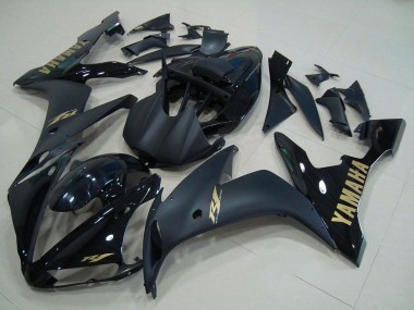 Migliori Carena Moto Yamaha YZF R1 2004-2006 - Nero Lucido Nero Opaco Oro