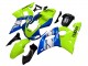 Migliori Carena Moto Yamaha YZF 600 R6 1998-2002 - Neon Verde Blu Bianco Champions
