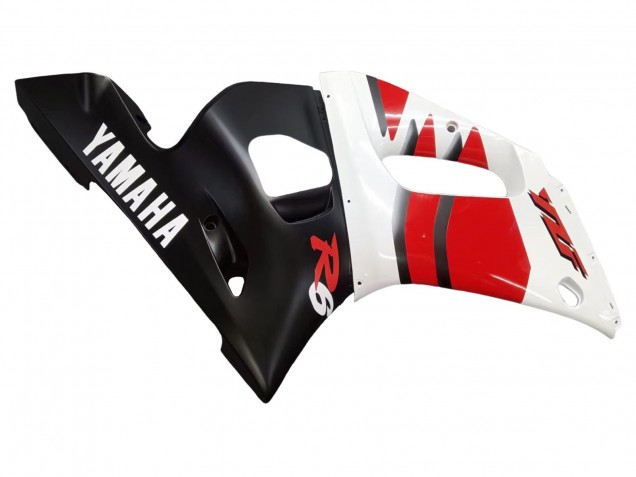 Migliori Carena Moto Yamaha YZF 600 R6 1998-2002 - Bianco Rosso Nero Lucido