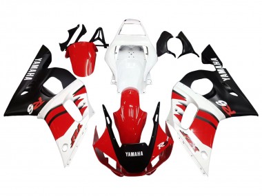 Migliori Carena Moto Yamaha YZF 600 R6 1998-2002 - Bianco Rosso Nero Lucido