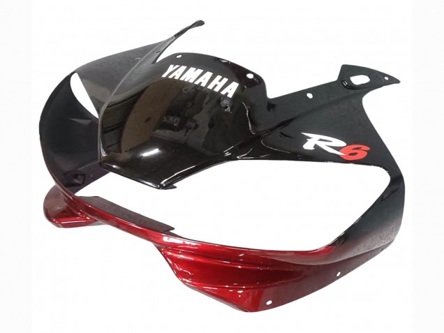 Migliori Carena Moto Yamaha YZF 600 R6 1998-2002 - Rosso Bianco Nero Lucido