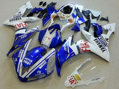 Migliori Carena Moto Yamaha YZF R1 2004-2006 - Bianco Blu Rosso Fiat