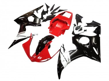 Migliori Carena Moto Yamaha YZF R6 2003-2004 - Rosso Bianco Nero Lucido