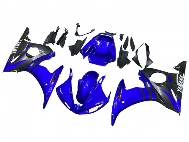 Migliori Carena Moto Yamaha YZF R6 2003-2004 - Blu Nero Lucido