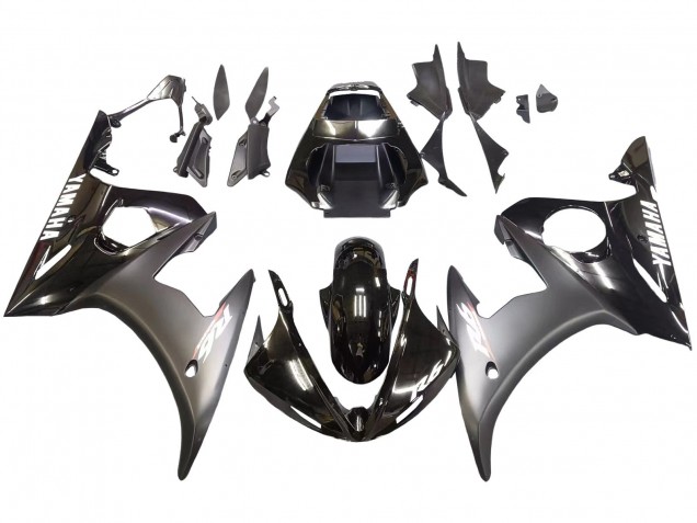 Migliori Carena Moto Yamaha YZF R6S 2006-2009 - Nero Lucido Nero Opaco Bianco Decals