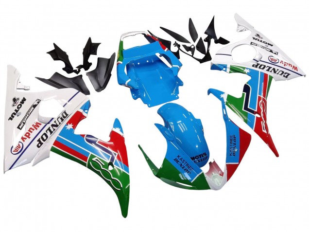 Migliori Carena Moto Yamaha YZF R6 2003-2004 - Bianco Blu Verde Rosso Kastinee Dunlop Motul