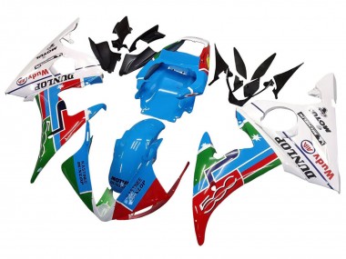 Migliori Carena Moto Yamaha YZF R6S 2006-2009 - Bianco Blu Verde Rosso Kastinee Dunlop Motul