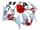 Migliori Carena Moto Yamaha YZF R6 2003-2004 - Bianco Rosso Lucky Strike Motul
