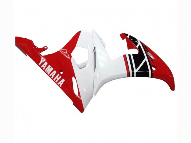 Migliori Carena Moto Yamaha YZF R6 2003-2004 - Bianco Rosso Nero Lucido