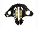 Migliori Carena Moto Yamaha YZF R6 2003-2004 - Nero Lucido Nero Opaco Oro Decals