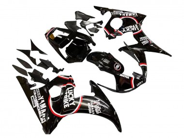 Migliori Carena Moto Yamaha YZF R6S 2006-2009 - Nero Lucido Rosso Bianco Lucky Strike Motul