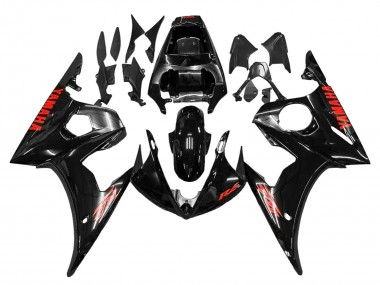 Migliori Carena Moto Yamaha YZF R6S 2006-2009 - Nero Lucido Rosso