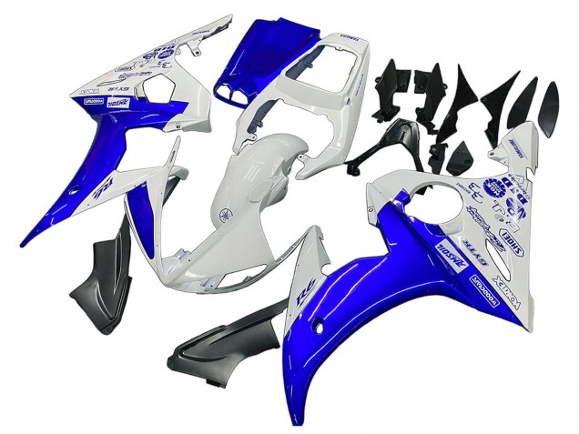 Migliori Carena Moto Yamaha YZF R6 2003-2004 - Bianco Blu GYTR