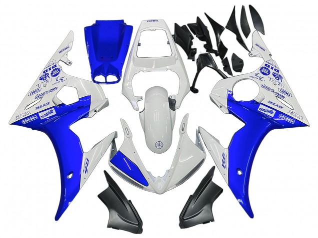 Migliori Carena Moto Yamaha YZF R6 2003-2004 - Bianco Blu GYTR