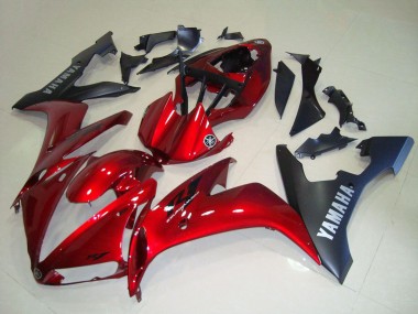 Migliori Carena Moto Yamaha YZF R1 2004-2006 - Rosso Nero Opaco