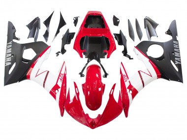 Migliori Carena Moto Yamaha YZF R6S 2006-2009 - Rosso Bianco Nero Opaco