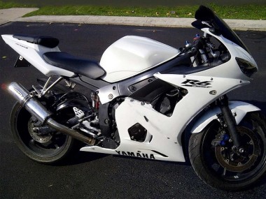 Migliori Carena Moto Yamaha YZF R6 2003-2004 - Bianco Nero Decals