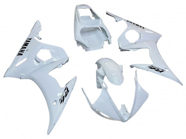 Migliori Carena Moto Yamaha YZF R6 2003-2004 - Bianco Nero Decals