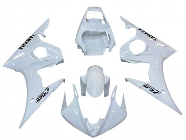 Migliori Carena Moto Yamaha YZF R6S 2006-2009 - Bianco Nero Decals