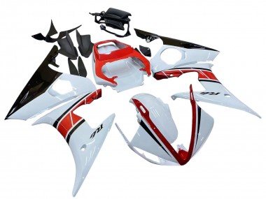 Migliori Carena Moto Yamaha YZF R6 2003-2004 - Bianco Rosso Nero Lucido