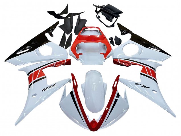 Migliori Carena Moto Yamaha YZF R6 2003-2004 - Bianco Rosso Nero Lucido