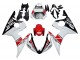 Migliori Carena Moto Yamaha YZF R6 2003-2004 - Bianco Rosso Nero Lucido Motul