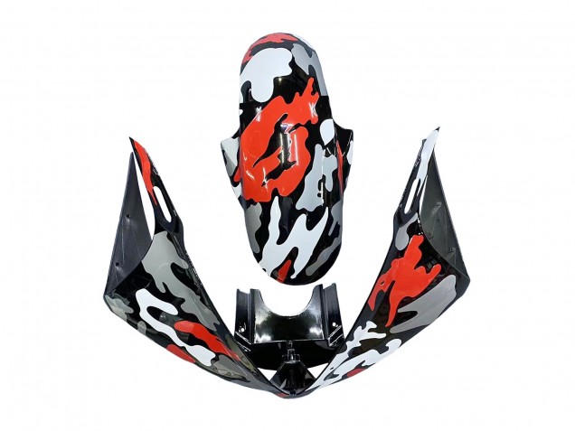 Migliori Carena Moto Yamaha YZF R6 2003-2004 - Nero Rosso Grigio Camouflage