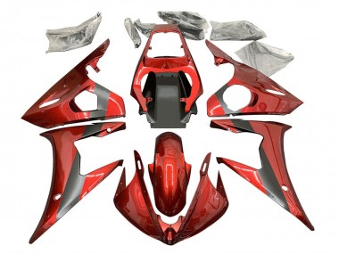 Migliori Carena Moto Yamaha YZF R6S 2006-2009 - Rosso Nero Opaco