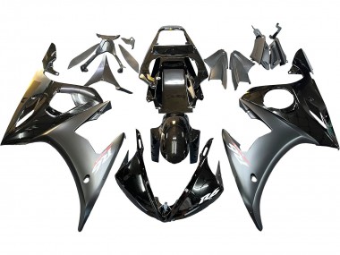 Migliori Carena Moto Yamaha YZF R6 2003-2004 - Nero Lucido Nero Opaco Oro Camaleonte
