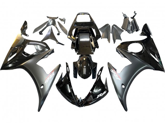 Migliori Carena Moto Yamaha YZF R6 2003-2004 - Nero Lucido Nero Opaco Oro Camaleonte