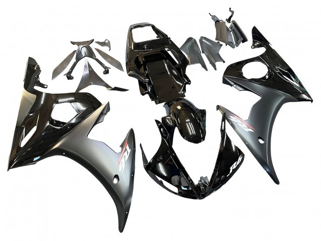 Migliori Carena Moto Yamaha YZF R6S 2006-2009 - Nero Lucido Nero Opaco Oro Camaleonte