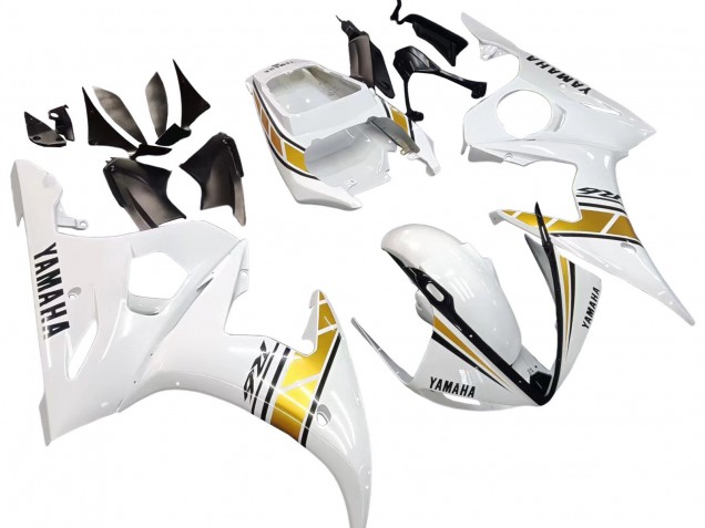 Migliori Carena Moto Yamaha YZF R6 2003-2004 - Bianco Oro