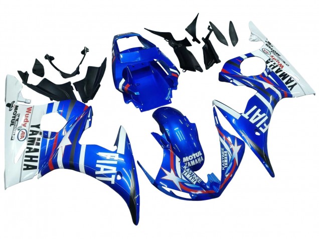 Migliori Carena Moto Yamaha YZF 600 R6 2005 - Blu Bianco Rosso Motul Michelin Fiat
