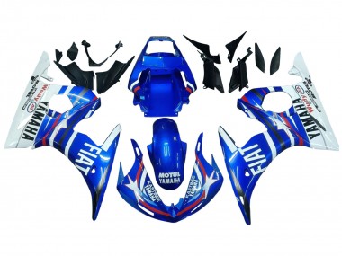 Migliori Carena Moto Yamaha YZF 600 R6 2005 - Blu Bianco Rosso Motul Michelin Fiat