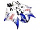 Migliori Carena Moto Yamaha YZF 600 R6 2005 - Bianco Blu Dunlop Fiat Motul
