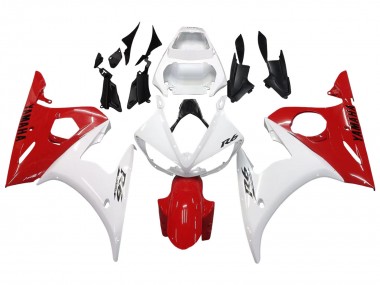 Migliori Carena Moto Yamaha YZF 600 R6 2005 - Bianco Rosso
