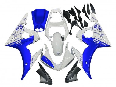 Migliori Carena Moto Yamaha YZF 600 R6 2005 - Bianco Blu Yamalube
