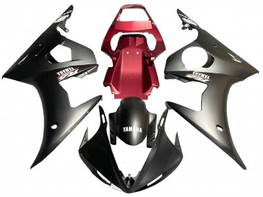 Migliori Carena Moto Yamaha YZF 600 R6 2005 - Nero Opaco Rosso