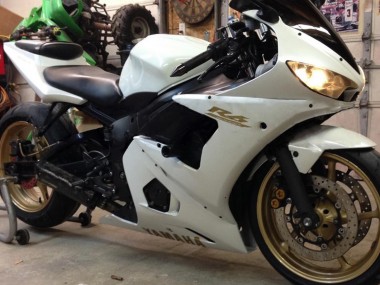Migliori Carena Moto Yamaha YZF 600 R6 2005 - Bianco Oro