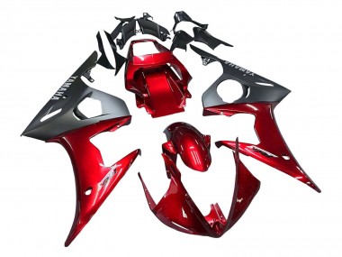 Migliori Kit Carena Moto Yamaha YZF 600 R6 2005 - Rosso Nero Opaco