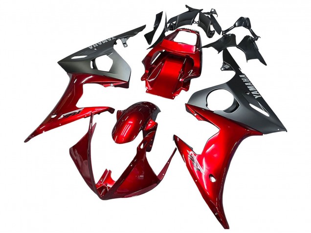 Migliori Kit Carena Moto Yamaha YZF 600 R6 2005 - Rosso Nero Opaco