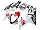 Migliori Carena Moto Yamaha YZF 600 R6 2005 - Bianco Nero Rosso Motul