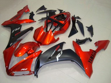 Migliori Carena Moto Yamaha YZF R1 2004-2006 - Rosso Nero Opaco
