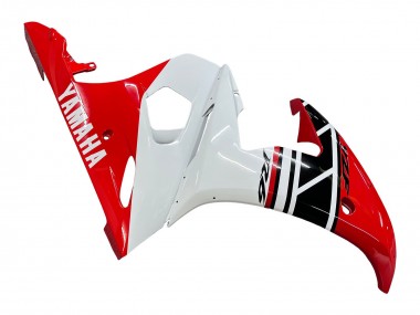 Migliori Carena Moto Yamaha YZF 600 R6 2005 - Bianco Rosso Nero Lucido
