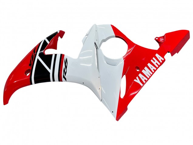 Migliori Carene Moto Yamaha YZF 600 R6 2005 - Bianco Rosso Nero Lucido