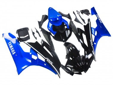 Migliori Carena Moto Yamaha YZF 600 R6 2006-2007 - Blu Nero Lucido